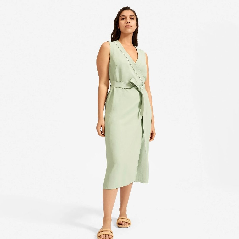 Everlane Japanese GoWeave Tank Wrap Dress